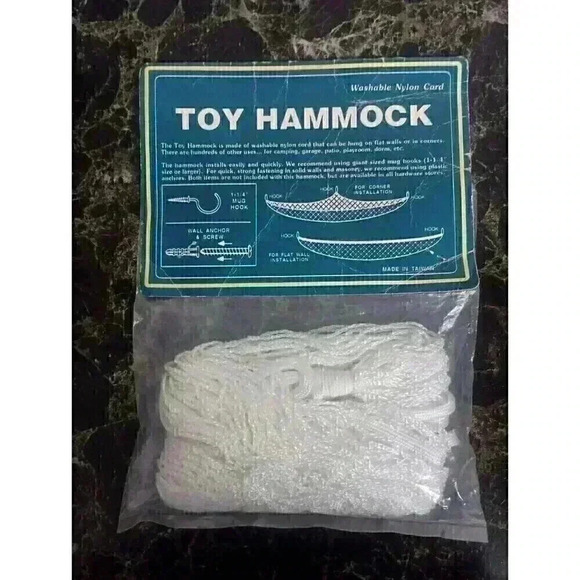 Vintage Hanging Toy Hammock New Old Stock Nylon Cord Made in Taiwan - Picture 2 of 2